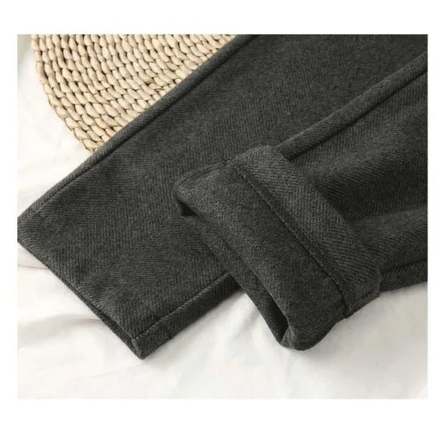 Winter High-Waisted Woolen Pencil Pants
