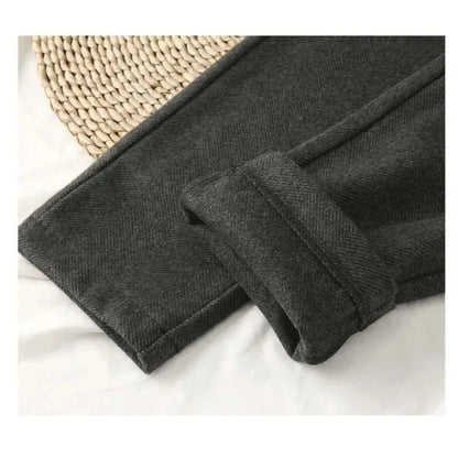 Winter High-Waisted Woolen Pencil Pants