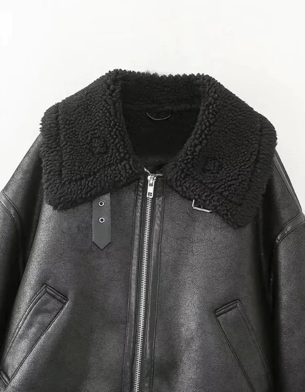 Loose Little Man Short Fur Coat