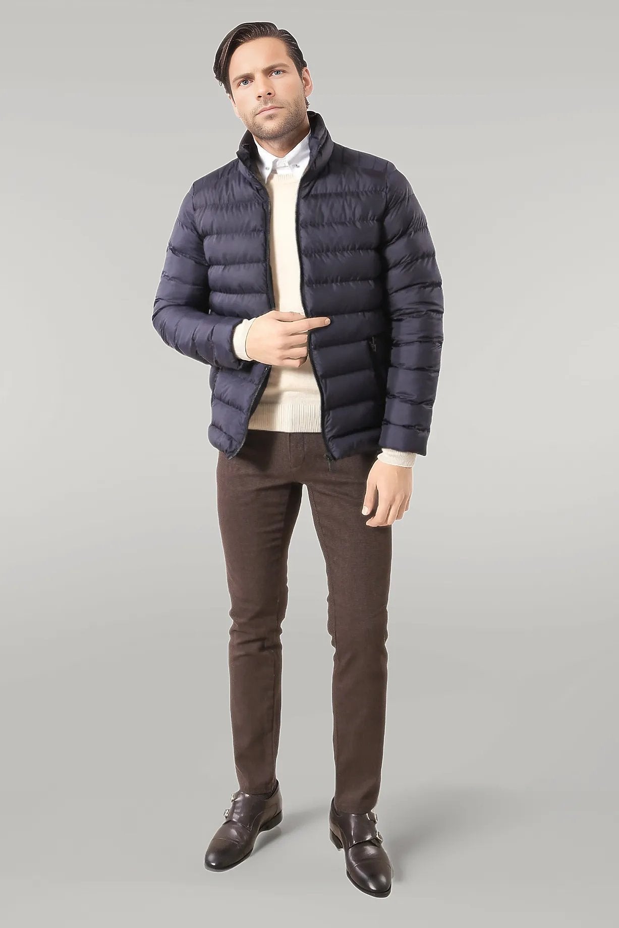 Navy Short Men Down Jacket