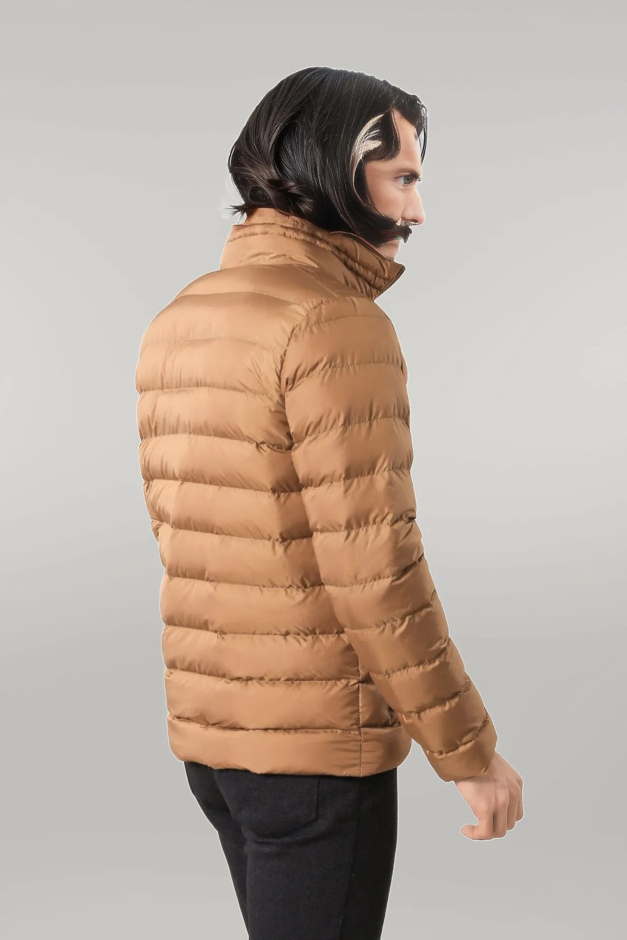 Camel Short Men Down Jacket