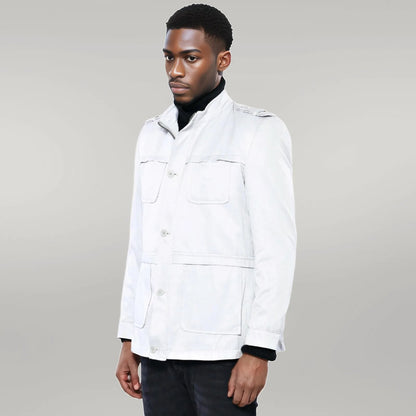 Double Breasted Cream Trench Coat