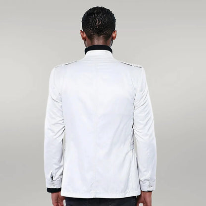 Double Breasted Cream Trench Coat