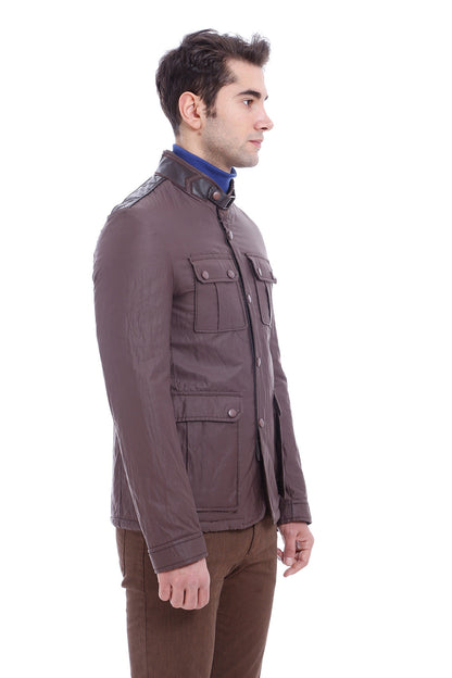 KOALA SYDNEY  4 Pocket Snap Short Brown Coat-