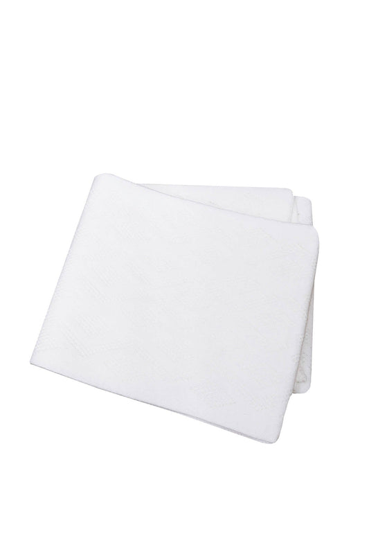 Diamond Patterned Men White Scarf