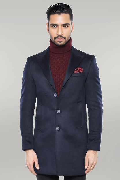 Navy Blue Long Coat