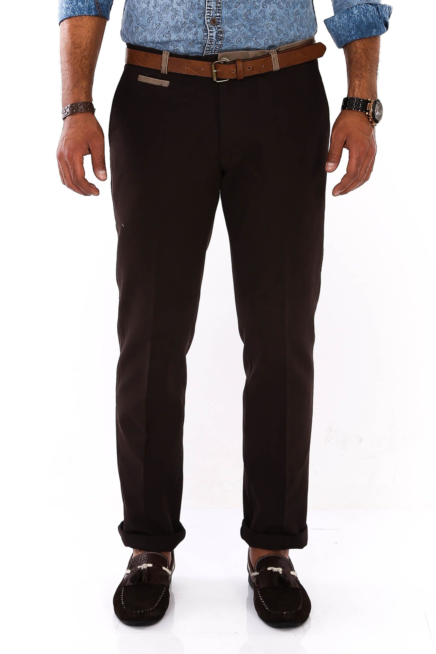 KOALA SYDNEY  Belt Coloured Brown Pants -