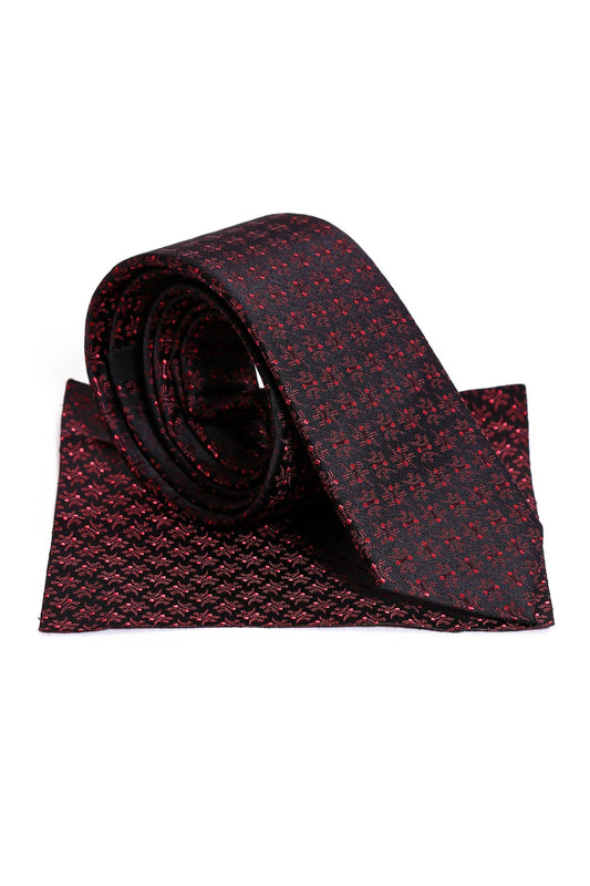 KOALA SYDNEY Burgundy Patterned Men Black Tie – Wessi