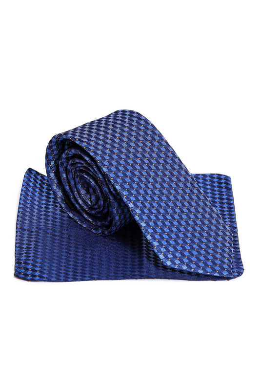 KOALA SYDNEY Cube Patterned Men Blue Tie – Wessi
