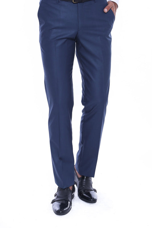 KOALA SYDNEY  Navy Blue Slim Fit Plain Men Pants