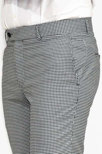 KOALA SYDNEY Houndstooth Patterned Black Men Pants