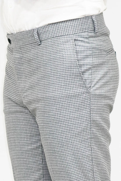 KOALA SYDNEY Houndstooth Patterned Grey Men Pants