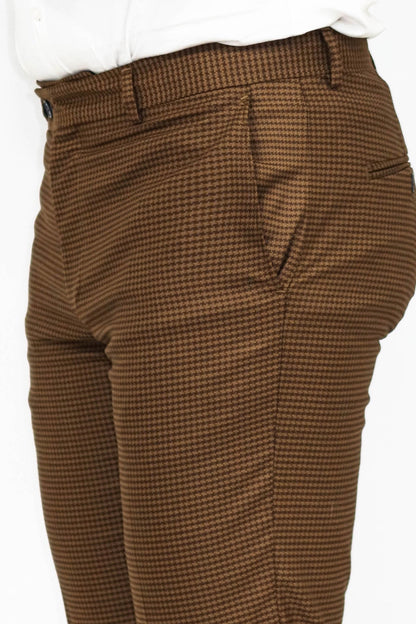 KOALA SYDNEY Slim Fit Patterned Brown Men Pants