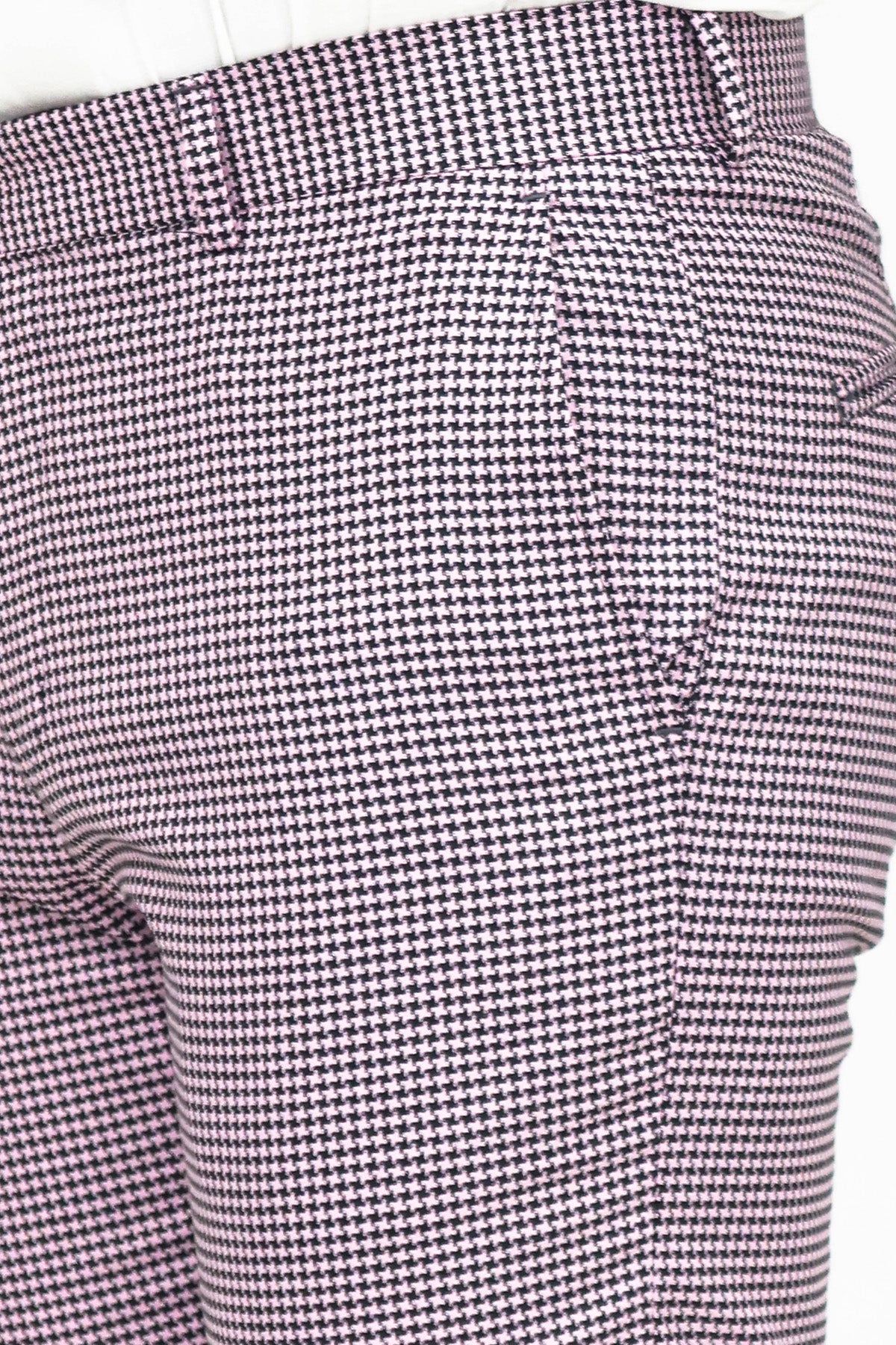 KOALA SYDNEY Houndstooth Patterned Light Purple Men Pants