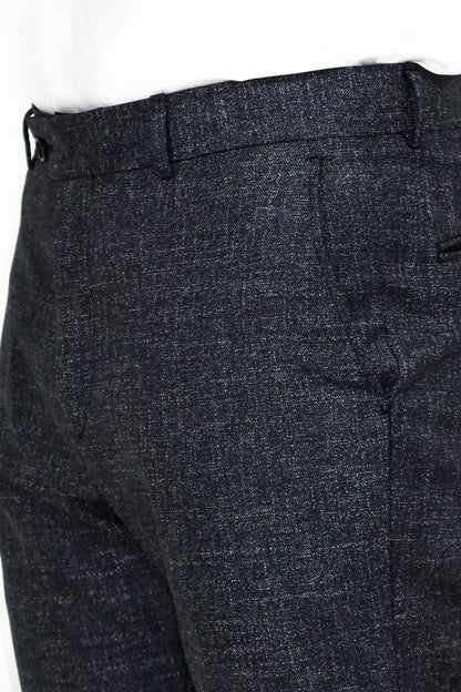 Plain Navy Blue Men Trousers