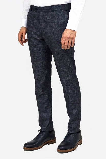 Plain Navy Blue Men Trousers