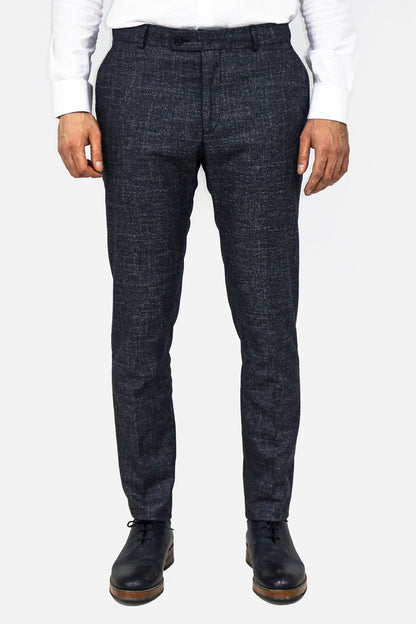 Plain Navy Blue Men Trousers