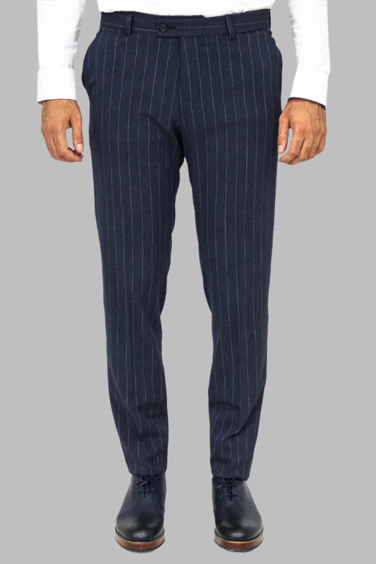 KOALA SYDNEY Striped Slim Fit Navy Blue Men Pants