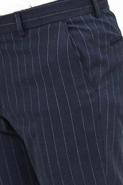 KOALA SYDNEY Striped Slim Fit Navy Blue Men Pants