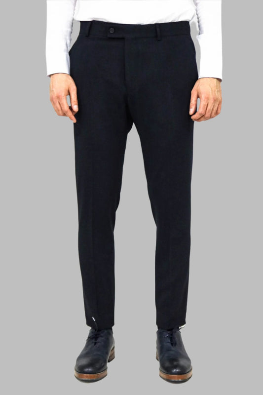 KOALA SYDNEY Plain Navy Blue Men Dress Pants