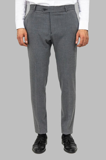 KOALA SYDNEY Plain Grey Men Dress Pants