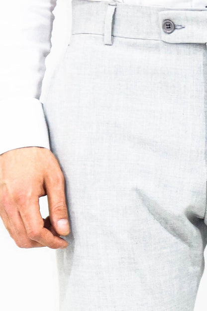 KOALA SYDNEY Plain Light Grey Men Dress Pants