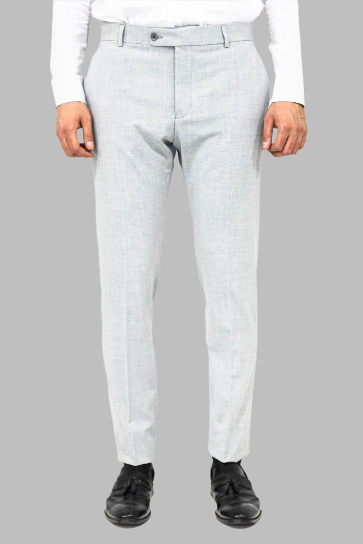 KOALA SYDNEY Plain Light Grey Men Dress Pants