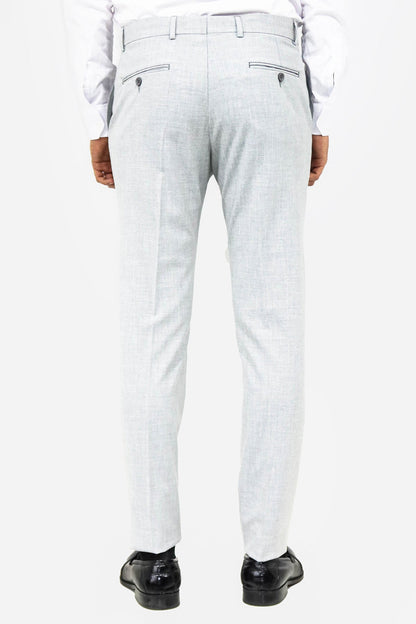 KOALA SYDNEY Plain Light Grey Men Dress Pants