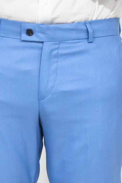 KOALA SYDNEY Slim Fit Textured Light Blue Men Trousers