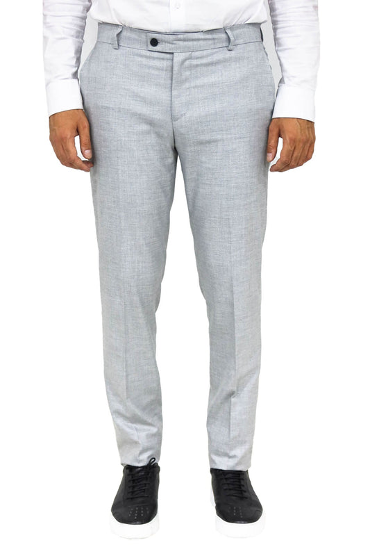 KOALA SYDNEY Slim Fit Textured Grey Men Trousers