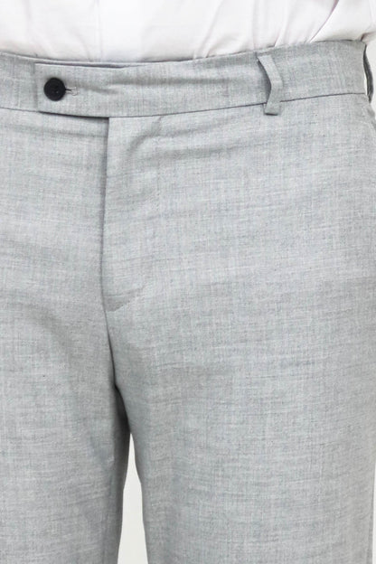 KOALA SYDNEY Slim Fit Textured Grey Men Trousers