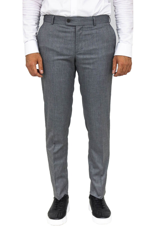 KOALA SYDNEY Slim Fit Textured Dark Grey Men Trousers