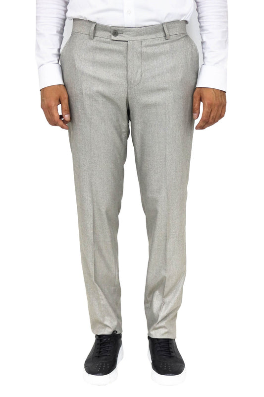 KOALA SYDNEY Slim Fit Textured Cream Men Trousers