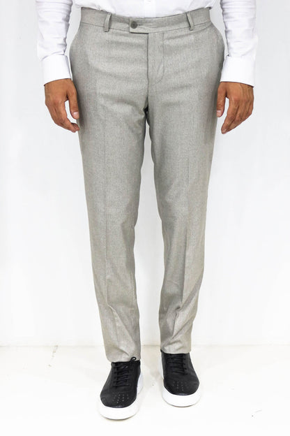 KOALA SYDNEY Slim Fit Textured Cream Men Trousers