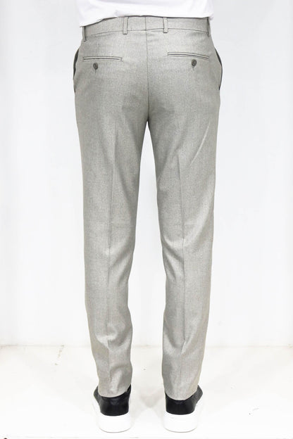 KOALA SYDNEY Slim Fit Textured Cream Men Trousers