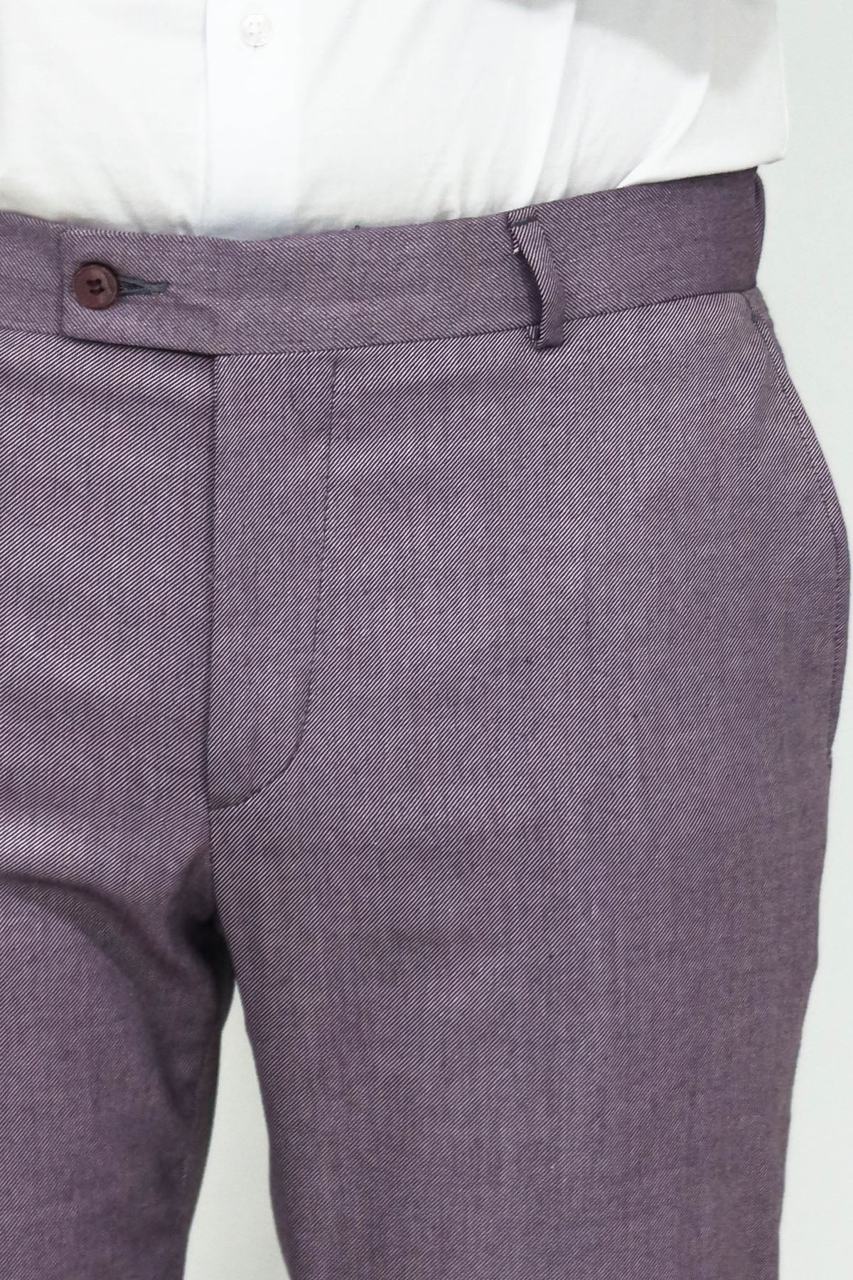 KOALA SYDNEY Slim Fit Textured Purple Men Trousers