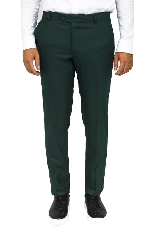 KOALA SYDNEY Slim Fit Textured Dark Green Men Trousers