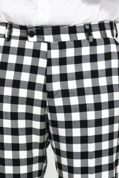 KOALA SYDNEY Slim Fit Checked Black Men Pants