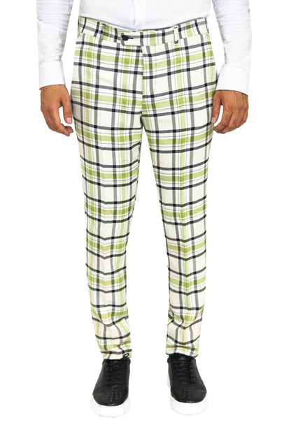 KOALA SYDNEY Slim Fit Checked Grey Men Pants