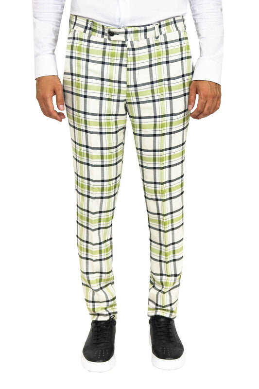 KOALA SYDNEY Slim Fit Checked Grey Men Pants