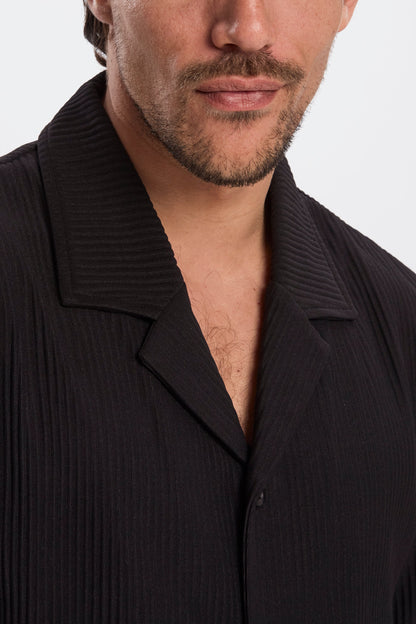 Pleated Short Sleeve Shirt