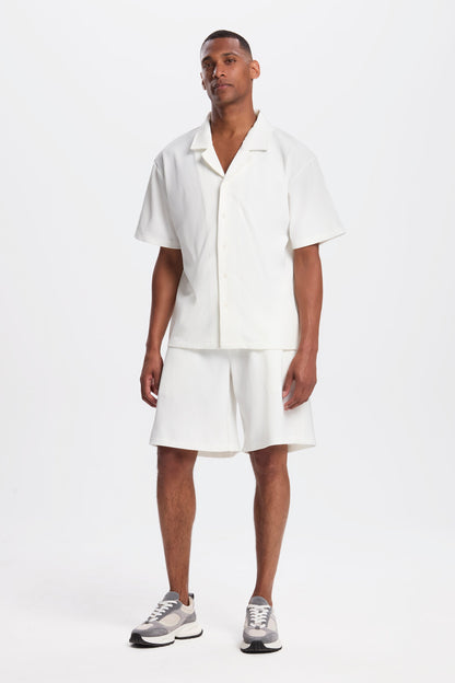 Pleated Short Sleeve Shirt