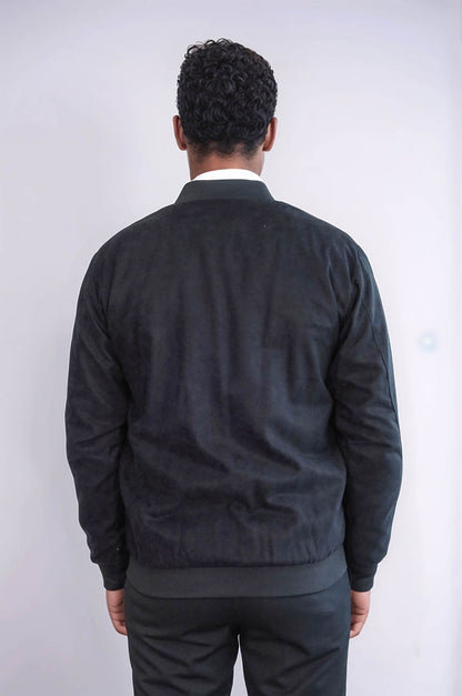 KOALA SYDNEY  Plain Zippered Pockets Black Men Bomber Coat