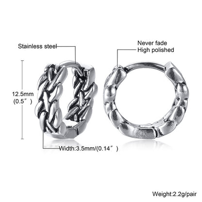 KOALA SYDNEY  Men's Retro Titanium Steel Earrings