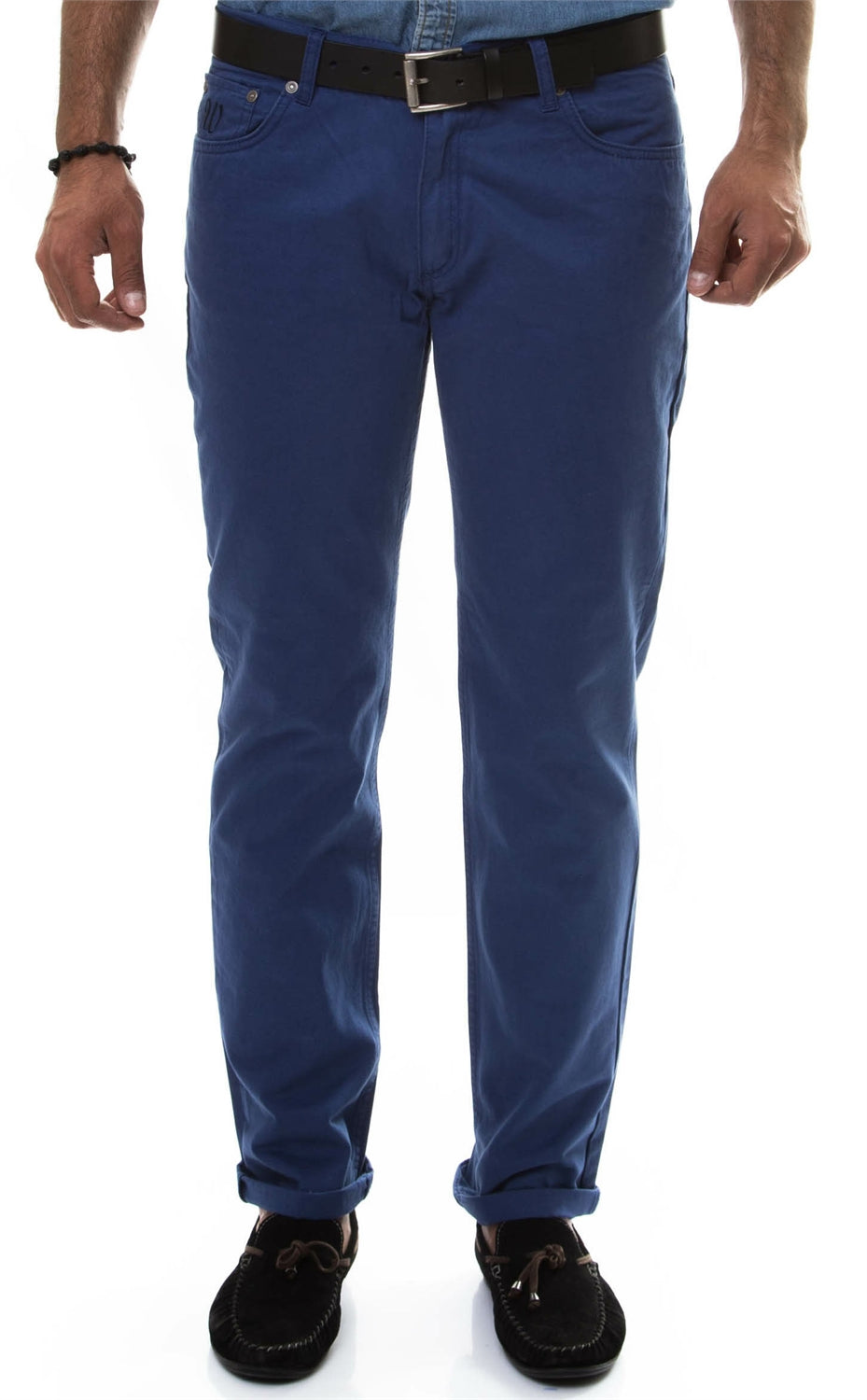 KOALA SYDNEY  Slim Fit 5 Pocket Cotton Blue Men Trousers
