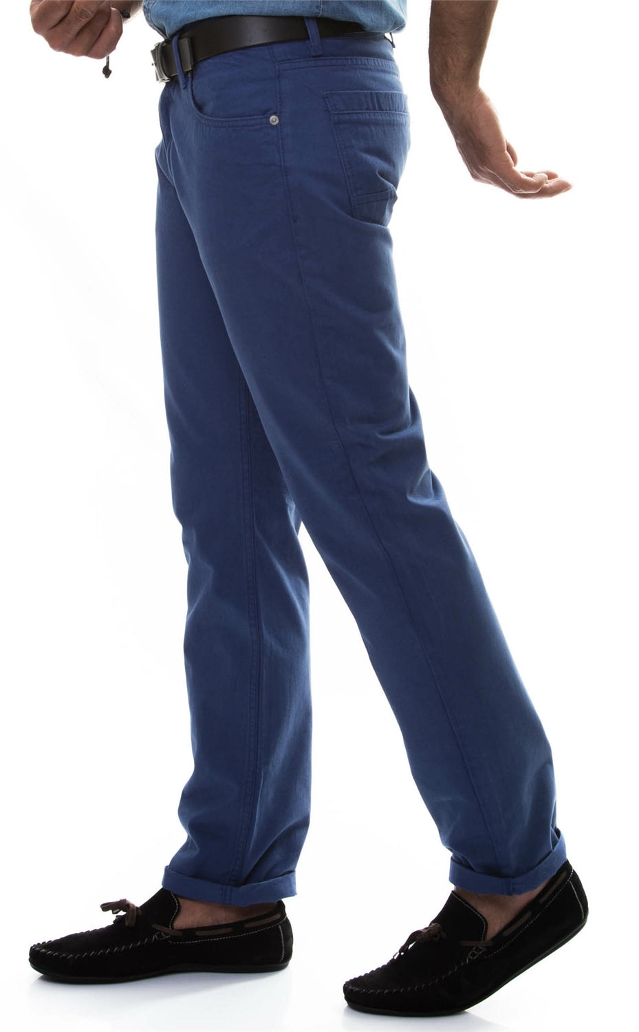 KOALA SYDNEY  Slim Fit 5 Pocket Cotton Blue Men Trousers
