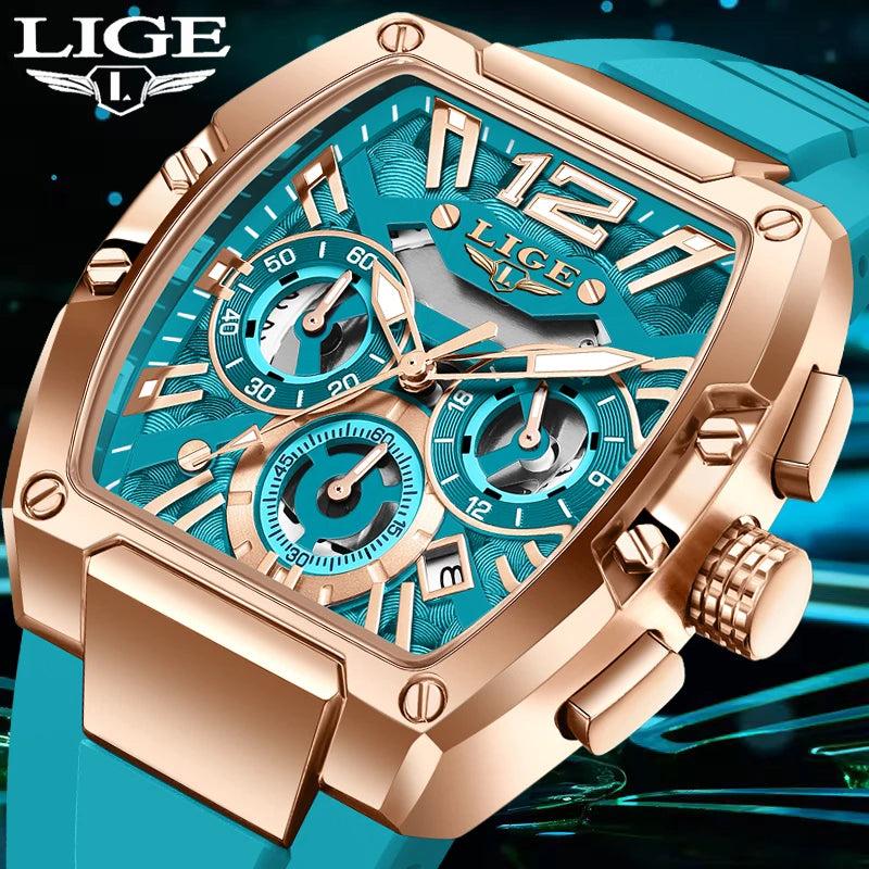LIGE Square Quartz Men’s Watch