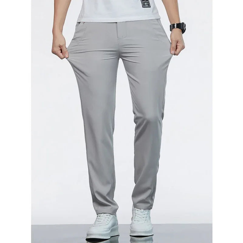 Men's Slim Fit Business Stretch Trousers