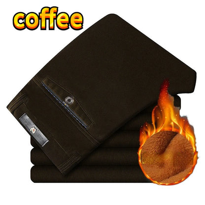 Men’s Autumn & Winter Corduroy Fleece-Lined Pants