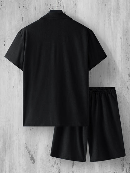 Men’s Summer Short Sleeve Shirt + Shorts Sports Suit